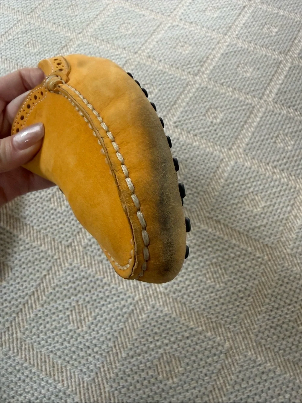 Tod's Women's Suede Slip-On Loafers in Mustard Yellow - Picture 3 of 9